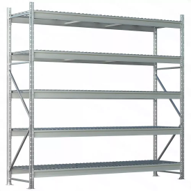 Стеллаж MS Pro Z 2500x2100x1000 (5 ярусов с секционным сетчатым настилом)