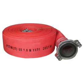 Рукав РПМ(Д)-1,6-ИМ-УХЛ1  (20±1м, 1.6 МПа) Латексированный 65мм в сборе с головками ГР-65ал