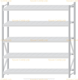 Стеллаж MS Pro Z 2000x1800x500 (5 ярусов)