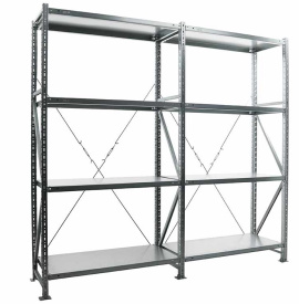 Стеллаж MS U 2000/2000(1000+1000)x500 (8 полок 4+4)