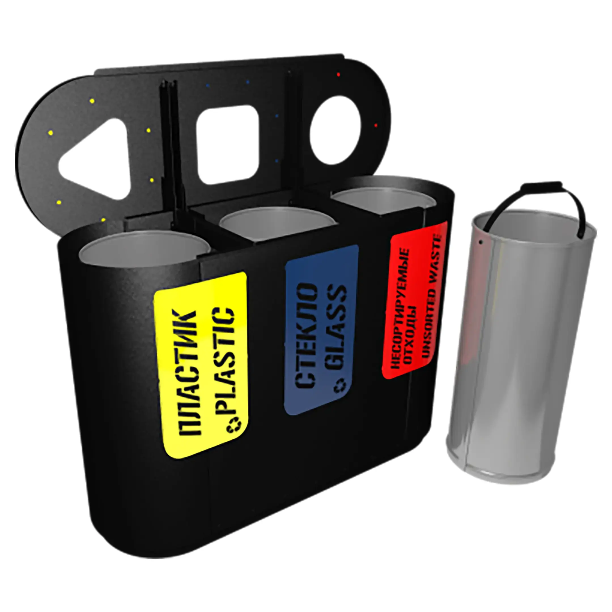 Урна для раздельного сбора мусора Город 3 секции (3х32л)