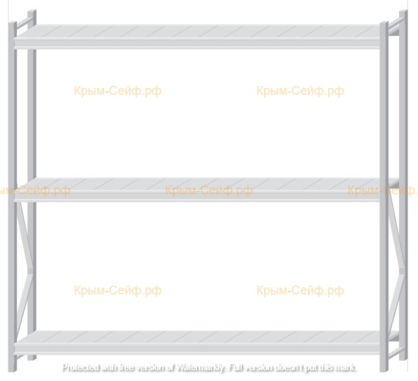 Стеллаж MS Pro Z 2000x2100x400 (3 яруса)