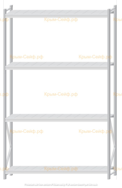 Стеллаж MS Pro Z 3000x1800x400 (4 яруса)
