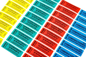 Пломба наклейка 22х66, номерная