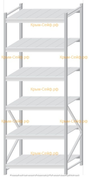 Стеллаж MS Pro Z 2500x900x800 (6 ярусов)