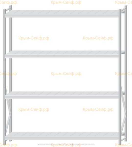 Стеллаж MS Pro Z 2500x2100x400 (4 яруса)