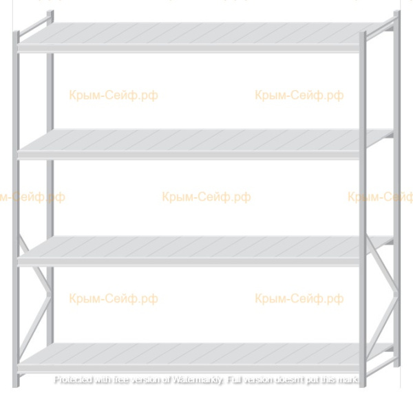 Стеллаж MS Pro Z 2500x2400x800 (4 яруса)