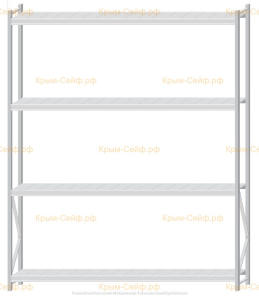 Стеллаж MS Pro Z 3000x2400x400 (4 яруса)