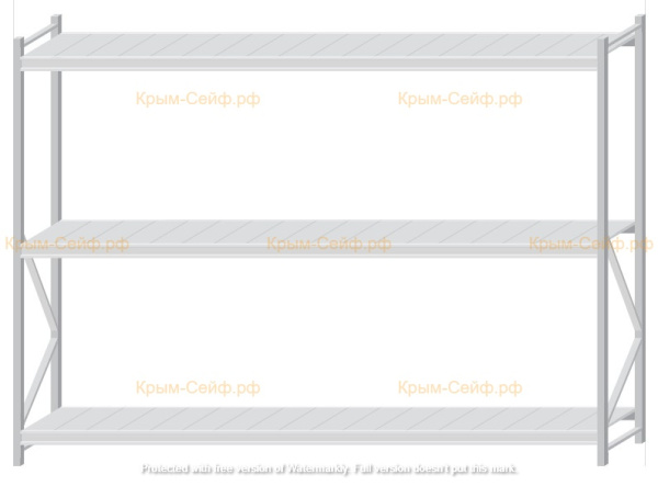 Стеллаж MS Pro Z 2000x2700x600 (3 яруса)