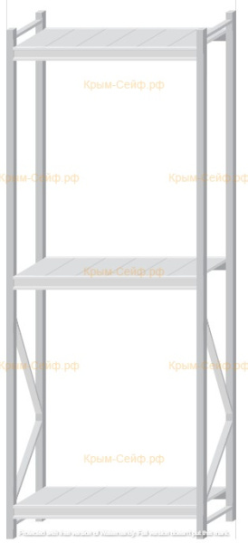 Стеллаж MS Pro Z 2500x900x500 (3 яруса)