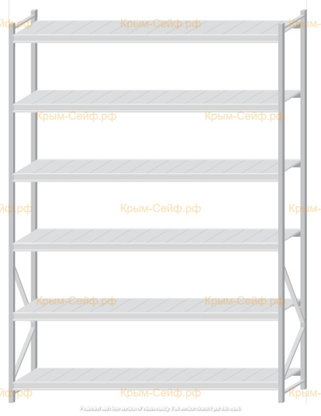 Стеллаж MS Pro Z 3000x2100x600 (6 ярусов)