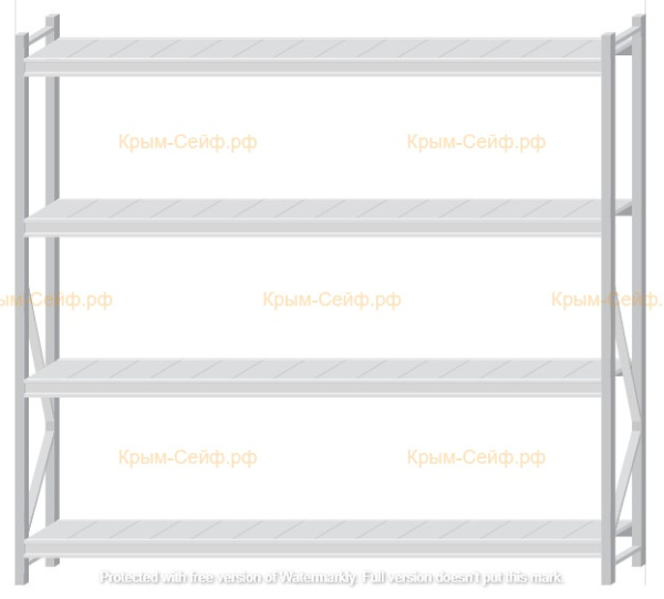 Стеллаж MS Pro Z 2000x2100x400 (4 яруса)