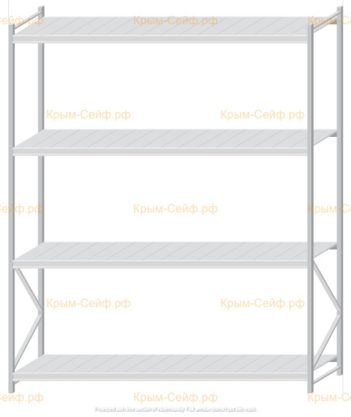 Стеллаж MS Pro Z 3000x2400x800 (4 яруса)