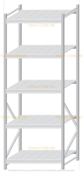 Стеллаж MS Pro Z 2500x900x800 (5 ярусов)