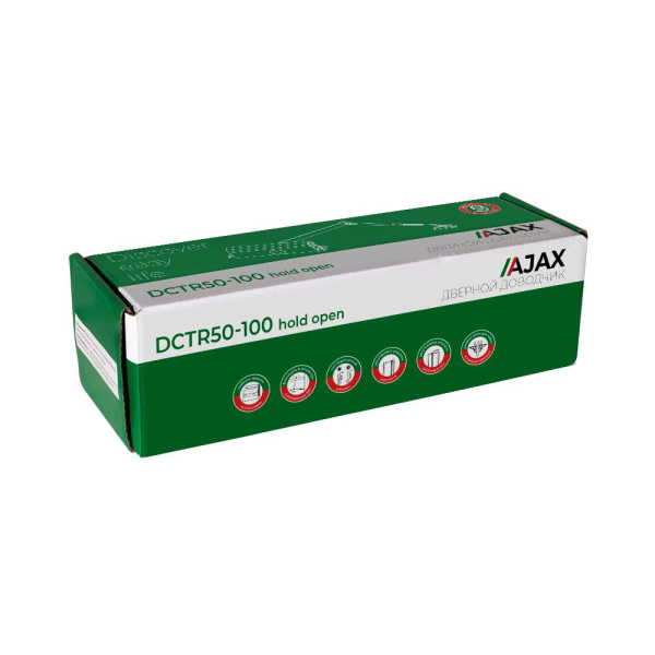 Доводчик Ajax (Аякс) дверной DCTR50-100 (TDR-100) 50-100кг AL алюминий