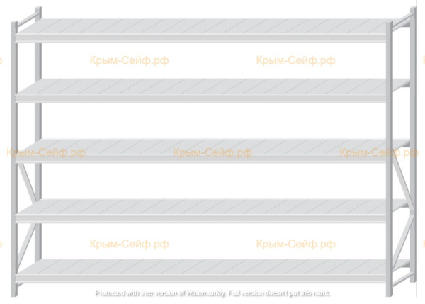Стеллаж MS Pro Z 2000x2700x600 (5 ярусов)