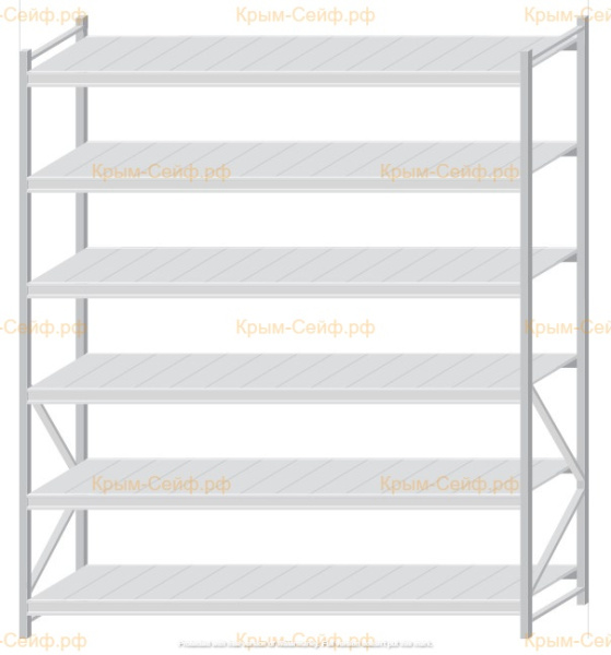 Стеллаж MS Pro Z 2500x2100x800 (6 ярусов)
