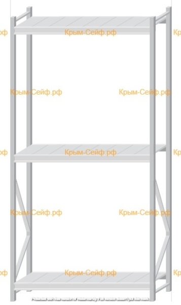 Стеллаж MS Pro Z 2500x1200x500 (3 яруса)