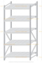 Стеллаж MS Pro Z 2000x900x800 (5 ярусов)