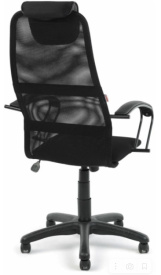 Бун кресло (Ткань, TW, № 9 (черный), Ткань, S, №11 черный, Кожа иск., DO, №350 (черный) , г/п 100, ТГ, PL 680, ролик ст., BL)