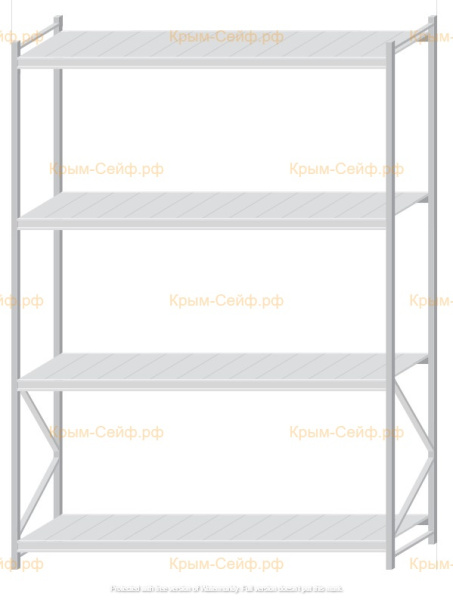 Стеллаж MS Pro Z 3000x2100x800 (4 яруса)