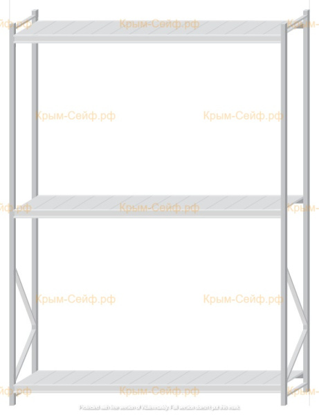 Стеллаж MS Pro Z 3000x2100x600 (3 яруса)
