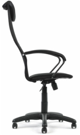 Бун кресло (Ткань, TW, № 9 (черный), Ткань, S, №11 черный, Кожа иск., DO, №350 (черный) , г/п 100, ТГ, PL 680, ролик ст., BL)