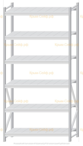 Стеллаж MS Pro Z 2500x1200x500 (6 ярусов)