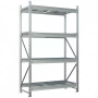 Стеллаж MS Pro Z 2000x1200x600 (4 яруса с секционным сетчатым настилом)