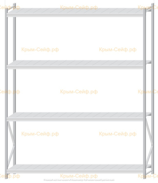 Стеллаж MS Pro Z 3000x2400x500 (4 яруса)
