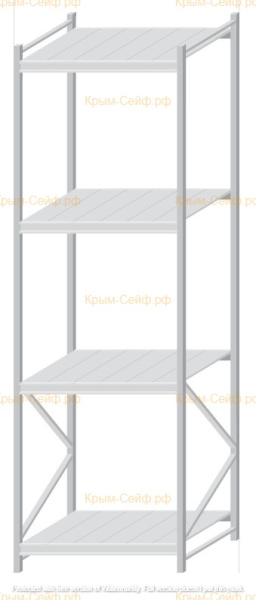 Стеллаж MS Pro Z 3000x900x1000 (4 яруса)