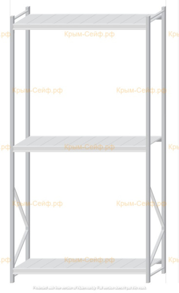 Стеллаж MS Pro Z 3000x1500x600 (3 яруса)