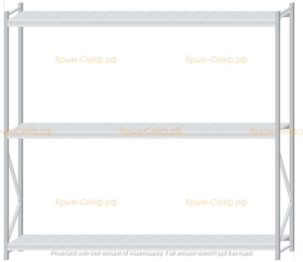 Стеллаж MS Pro Z 2500x2700x500 (3 яруса)