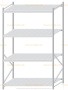 Стеллаж MS Pro Z 2500x1500x1000 (4 яруса)