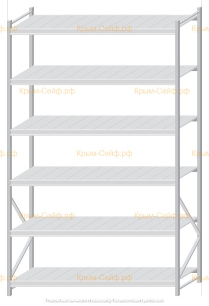 Стеллаж MS Pro Z 3000x1800x800 (6 ярусов)
