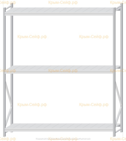 Стеллаж MS Pro Z 2500x2100x500 (3 яруса)
