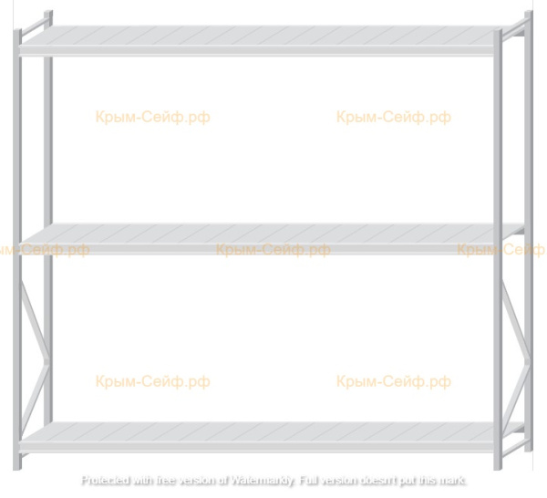 Стеллаж MS Pro Z 2500x2700x600 (3 яруса)