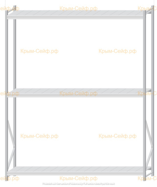 Стеллаж MS Pro Z 3000x2400x500 (3 яруса)