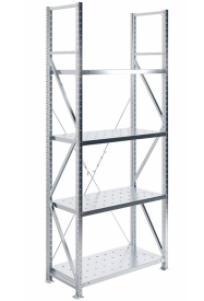 Стеллаж MS U 2500x1000x500 (4 перфорированные полки)