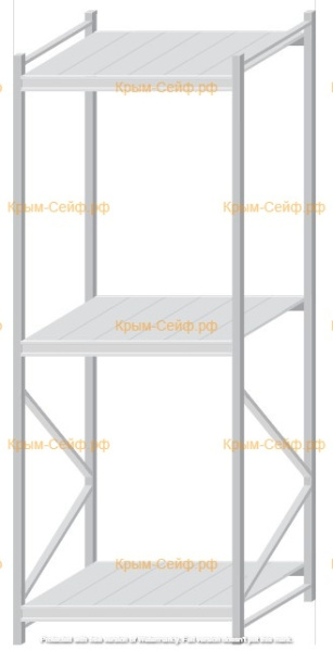 Стеллаж MS Pro Z 2500x900x1000 (3 яруса)