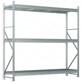 Стеллаж MS Pro Z 2500x2100x1000 (3 яруса с секционным сетчатым настилом)