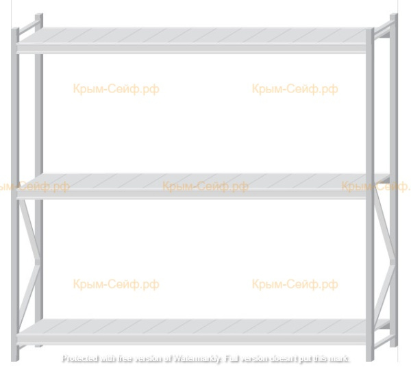 Стеллаж MS Pro Z 2000x2100x500 (3 яруса)