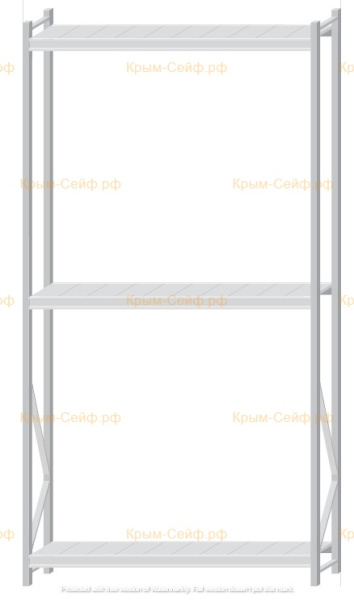Стеллаж MS Pro Z 3000x1500x400 (3 яруса)