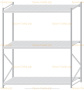 Стеллаж MS Pro Z 2500x2100x1000 (3 яруса)