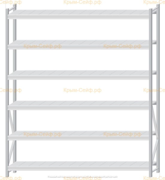 Стеллаж MS Pro Z 2500x2100x400 (6 ярусов)