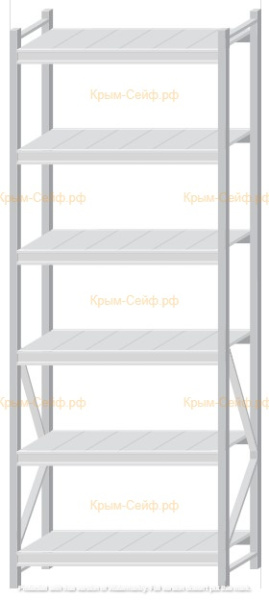 Стеллаж MS Pro Z 2500x900x500 (6 ярусов)