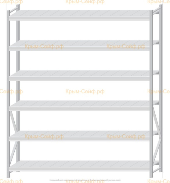 Стеллаж MS Pro Z 2500x2100x500 (6 ярусов)