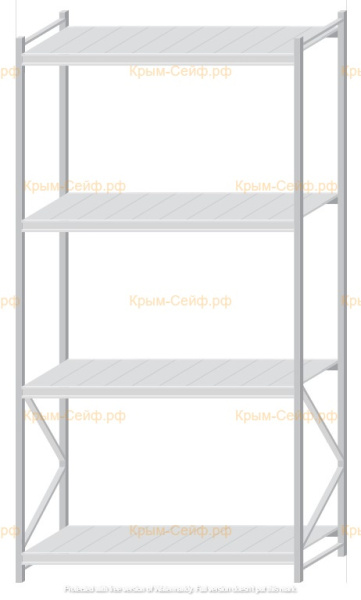 Стеллаж MS Pro Z 3000x1500x800 (4 яруса)