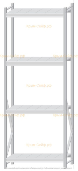 Стеллаж MS Pro Z 2500x900x400 (4 яруса)