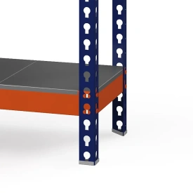 Стеллаж металлический Профи-Т 2000х1240х455 (3 сплошные оцинкованные мет. усиленные полки)